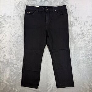 Vintage New Lee Regular Fit Jeans Men's 42x30 Black Denim Pants